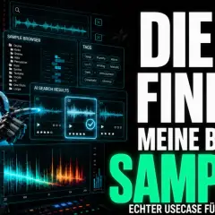 KI-gesteuerter Roboter durchsucht Samples für Musikproduktion. KI findet die besten Ableton Samples.