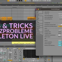 Ableton Live-Einstellungen mit Fokus auf Audio-Treiber und Latenz.