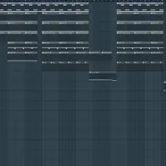 Ein Musikproduktionsprogramm zeigt Spuren mit Schlagzeug-Samples wie Kick, Snare und Hi-Hat. Dies ist eine visuelle Darstellung, wie ein MIDI-File aufgebaut ist.