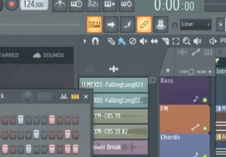 FL Studio-Oberfläche zeigt, wie man Plugins installiert. Der Channel Rack und die Playlist sind sichtbar.