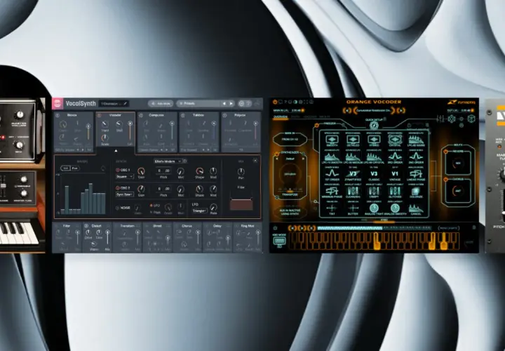 Diverse free vocoder VSTs wie VocalSynth und Orange Vocoder, die für kreative Stimmenbearbeitung genutzt werden können.
