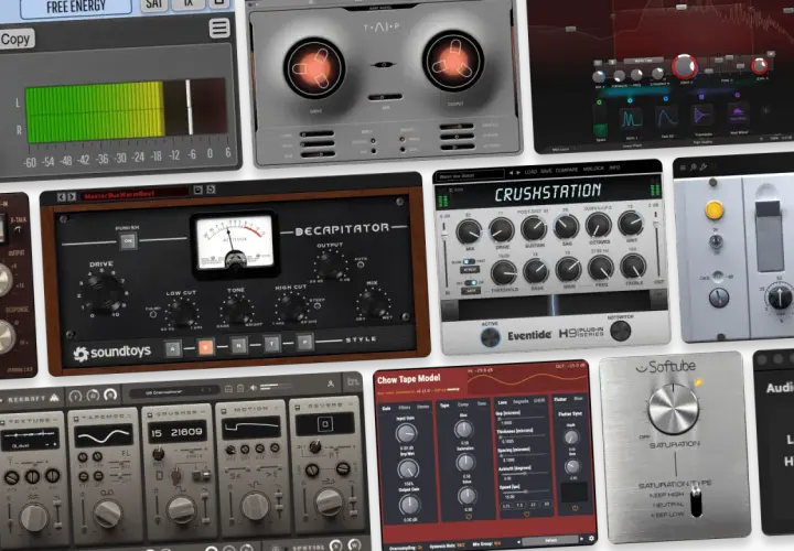 Viele Audio-Plugins für Sättigungseffekte, darunter ein kostenloser Sättigungs-Plugin.