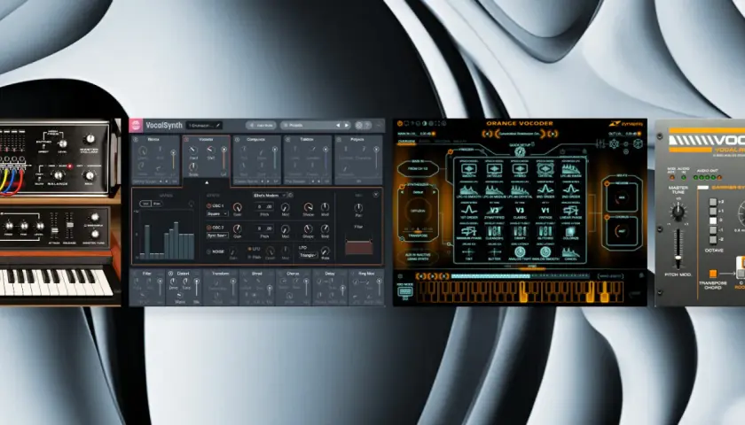 Diverse free vocoder VSTs wie VocalSynth und Orange Vocoder, die für kreative Stimmenbearbeitung genutzt werden können.