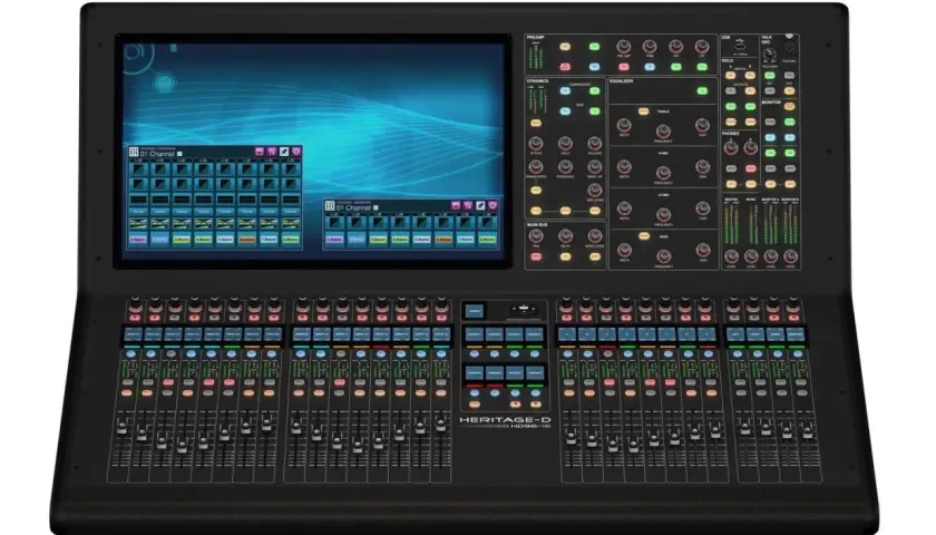 Digitales Mischpult Heritage-D HD96-18, der fortschrittliche Midas M32 Nachfolger mit vielen Kanälen und Touchscreen.
