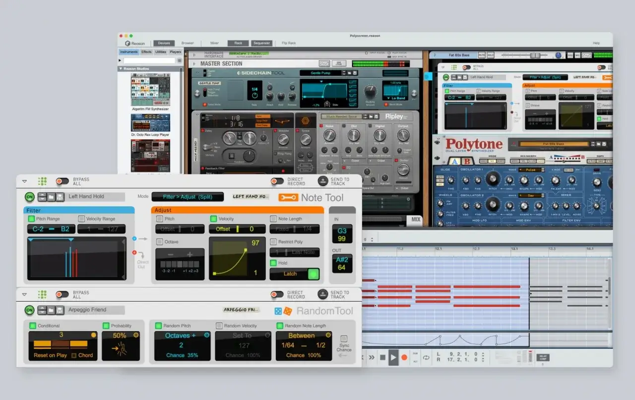Propellerhead Software: Musikproduktion mit Reason, Synthesizer und Effekten. Kreative Werkzeuge f&uuml;r Musiker.