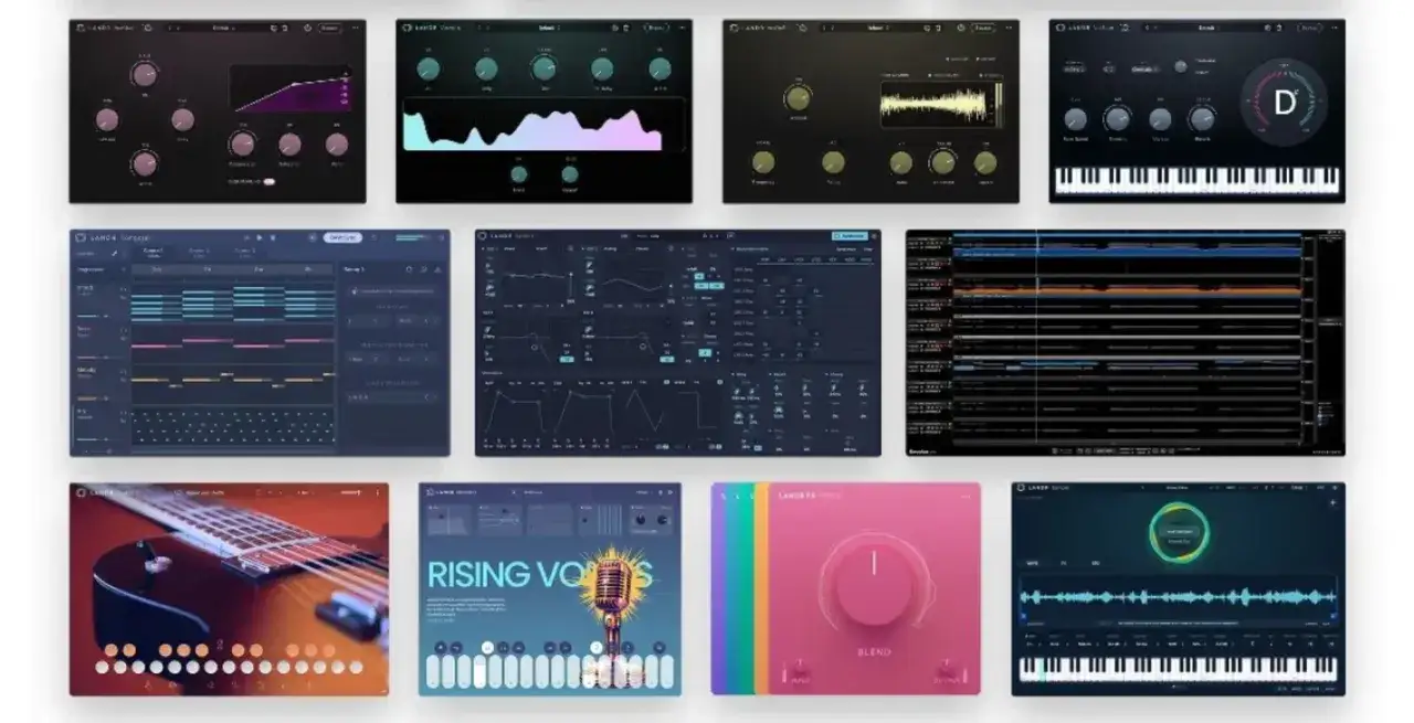 Musikproduktion mit hitmaker expansion: diverse Software-Interfaces f&uuml;r Synthesizer, Effekte, Komposition und mehr.