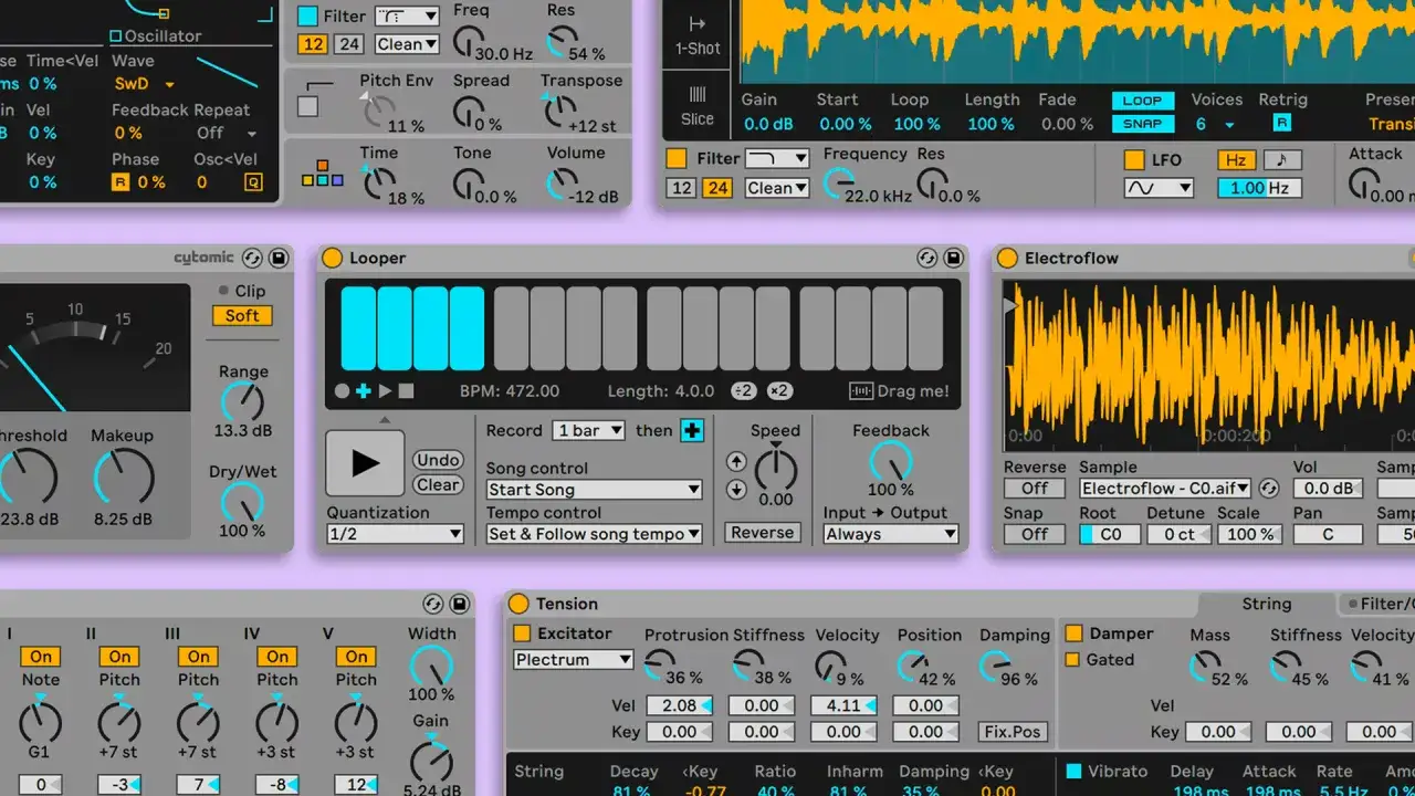 Ableton-Plugins: Looper, Electroflow, Oscillator und mehr. Kostenlose Ableton Plugins f&uuml;r deine Musikproduktion.