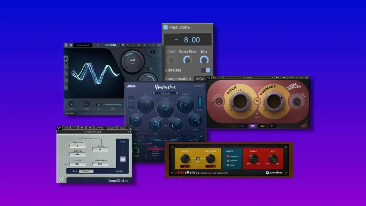Verschiedene Plugins f&uuml;r Pitch Shifter VST, die Stimmen und Instrumente ver&auml;ndern.